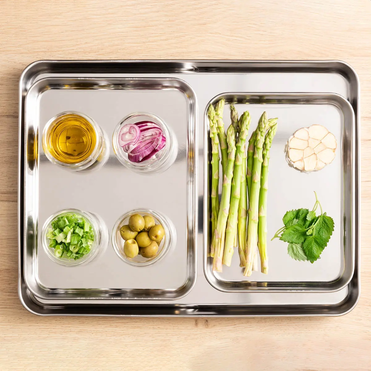 Tablett Chef Edelstahl 40x30cm - Servierschalen und Servierplatten - 6410416139173 - 4