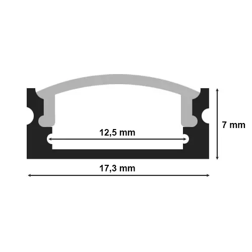 Aluminiumleiste für LED-Streifen 1m gerade alu - LED-Streifen und LED-Leisten - 6418536014134 - 1