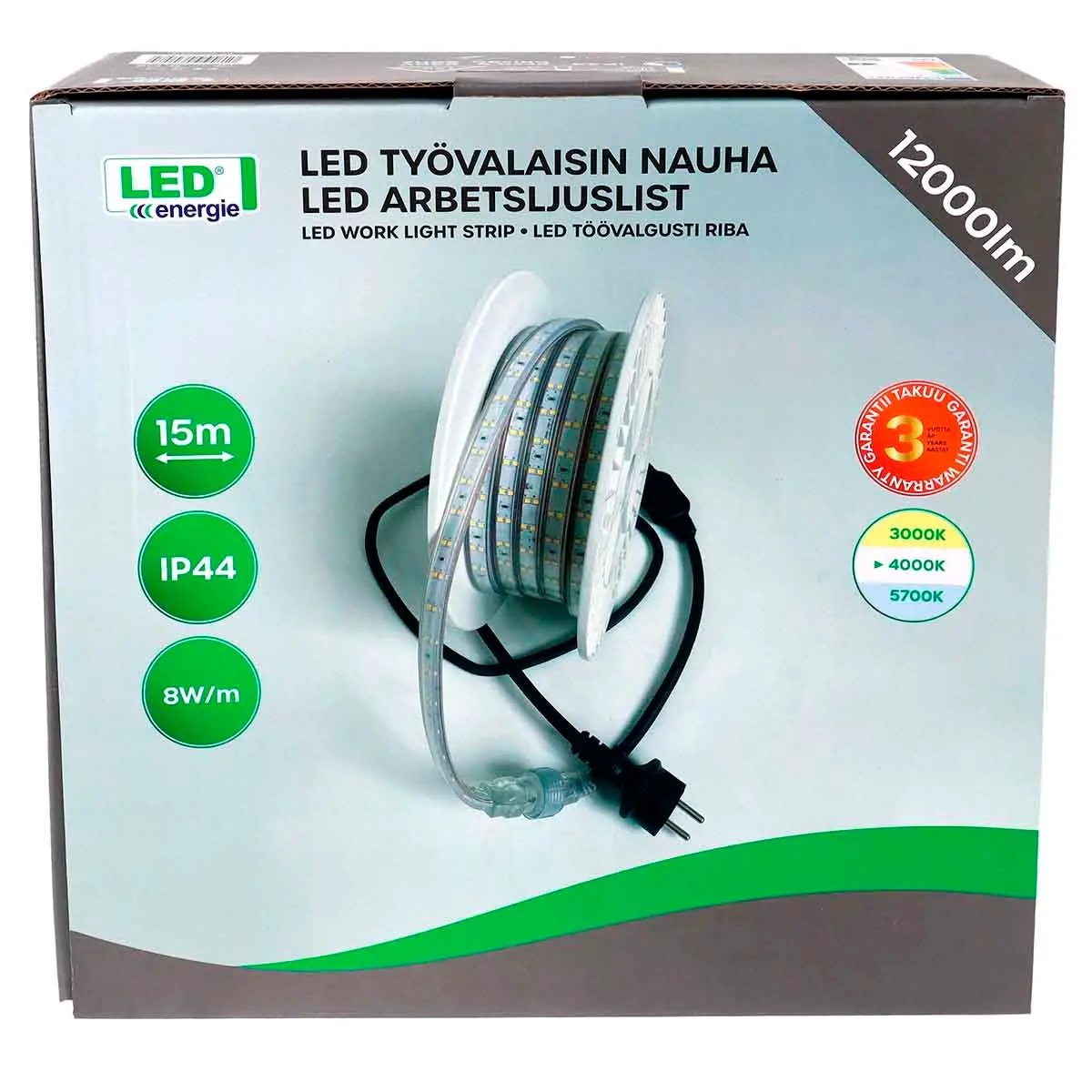 LED-Lichtband 230V 15m 14x7mm 12000lm - LED-Streifen und LED-Leisten - 6418536030585 - 2