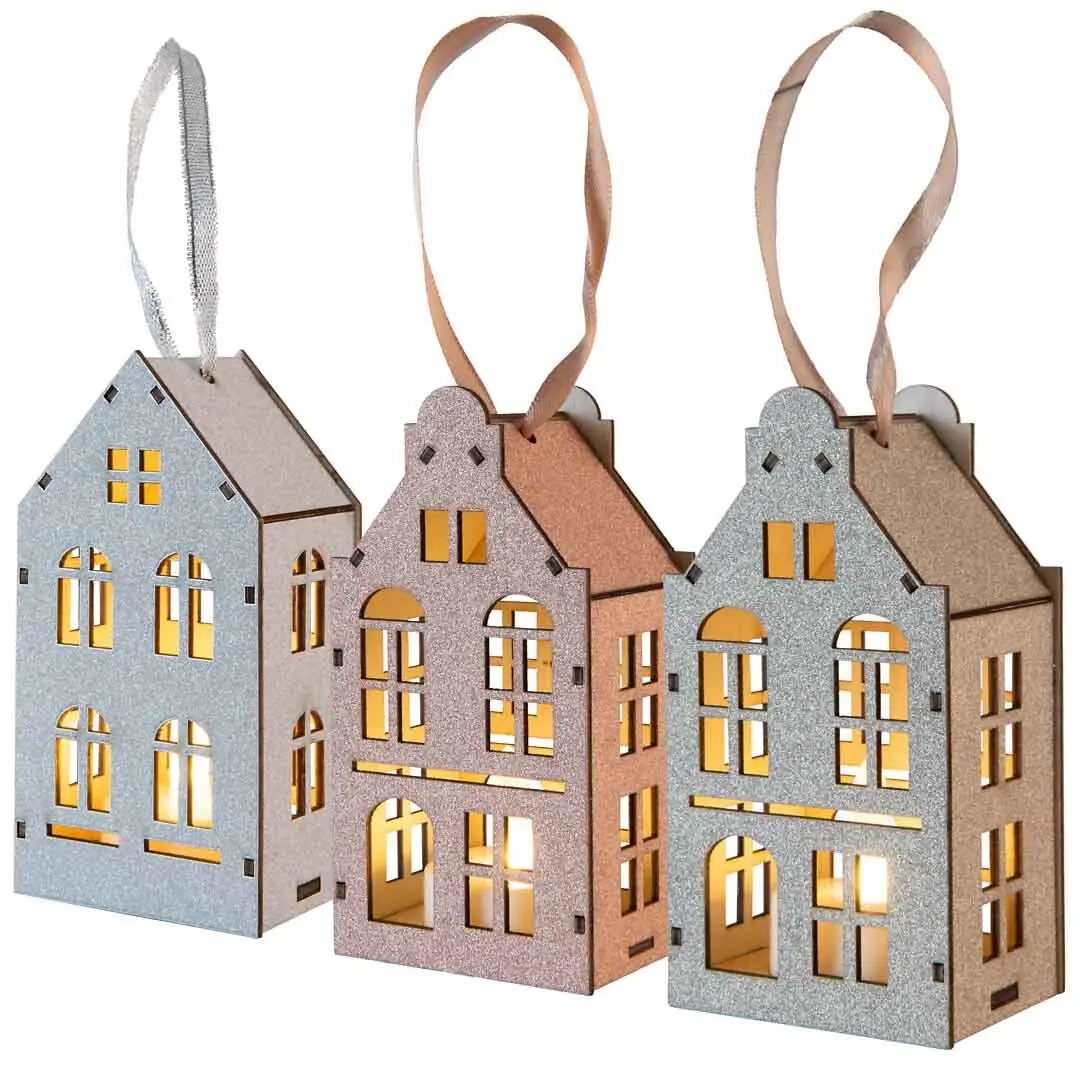 Airam Leiden LED-Hauslaternen 3 Stück - Hauslaternen - 6435200306807 - 0