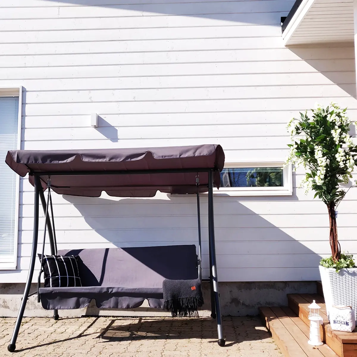 Gartenschaukel / Bett Sierra 3-Sitzer - Gartenbänke und Gartenschaukeln - 6438168102863 - 9