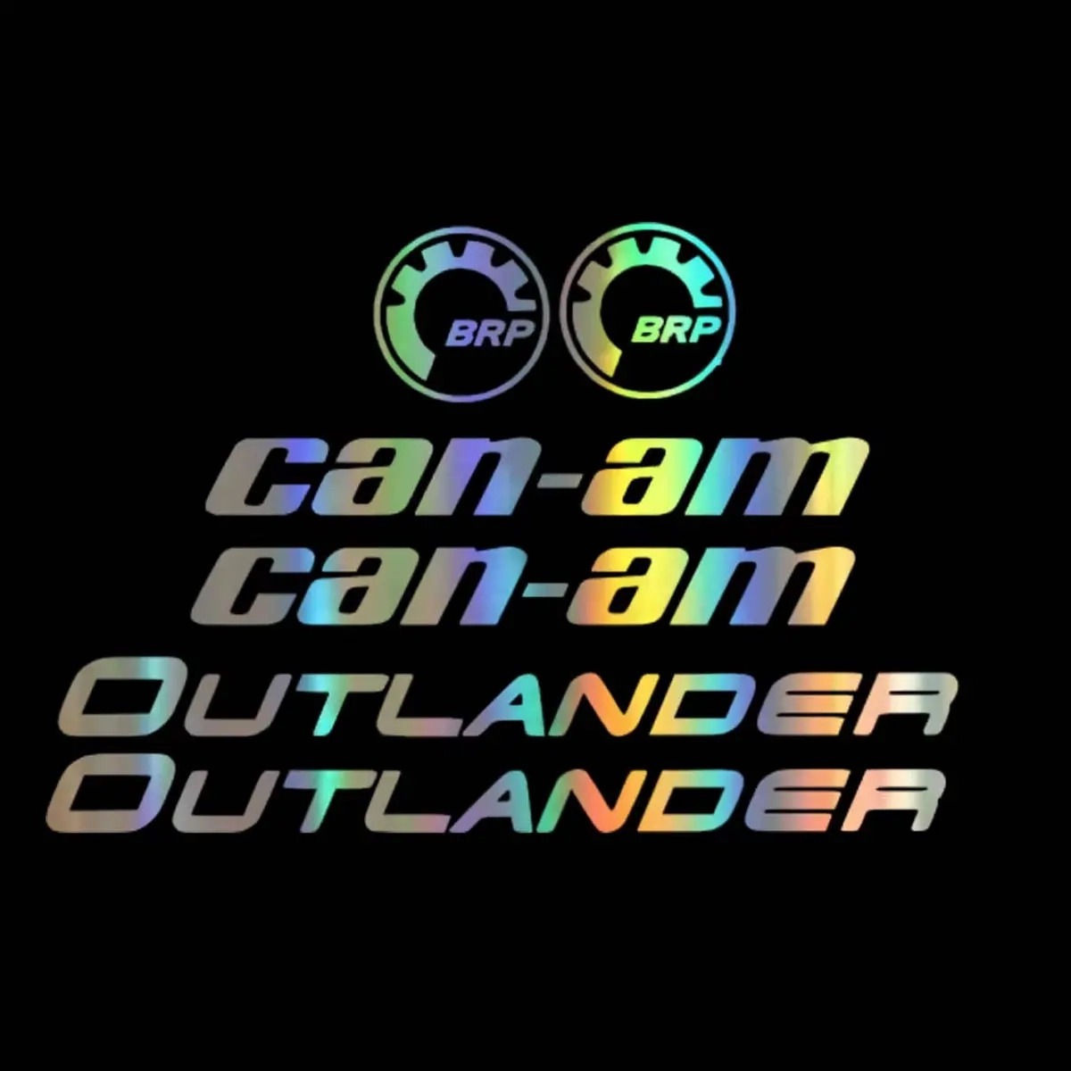 Aufkleberset Can-Am Outlander holografisch - Aufkleber für Motocross und Moped - 6438471339581 - 1