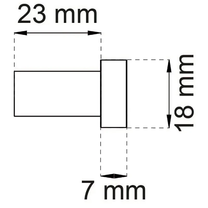 Habo Haken Chrom 1368 30x18mm - Kleiderhaken - 7317900178566 - 1