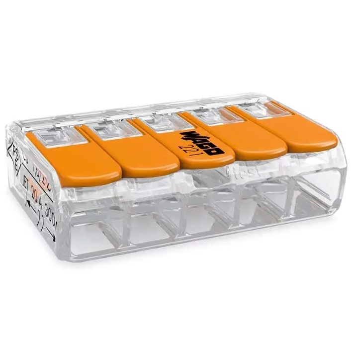 Wago Hebelanschluss 8 Stück 5-polig - Kabelverbinder und Klemmen - 4066966001679 - 0