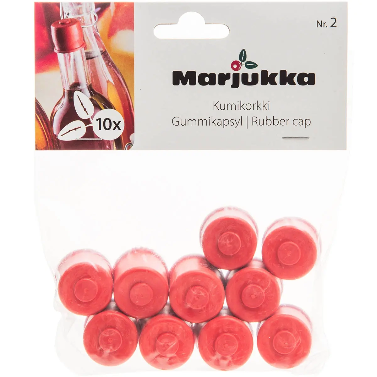 Gummikappe Nr. 2 10 Stück Flaschenverschluss 0,3 - Aufbewahrungsbehälter - 6410410198190 - 0