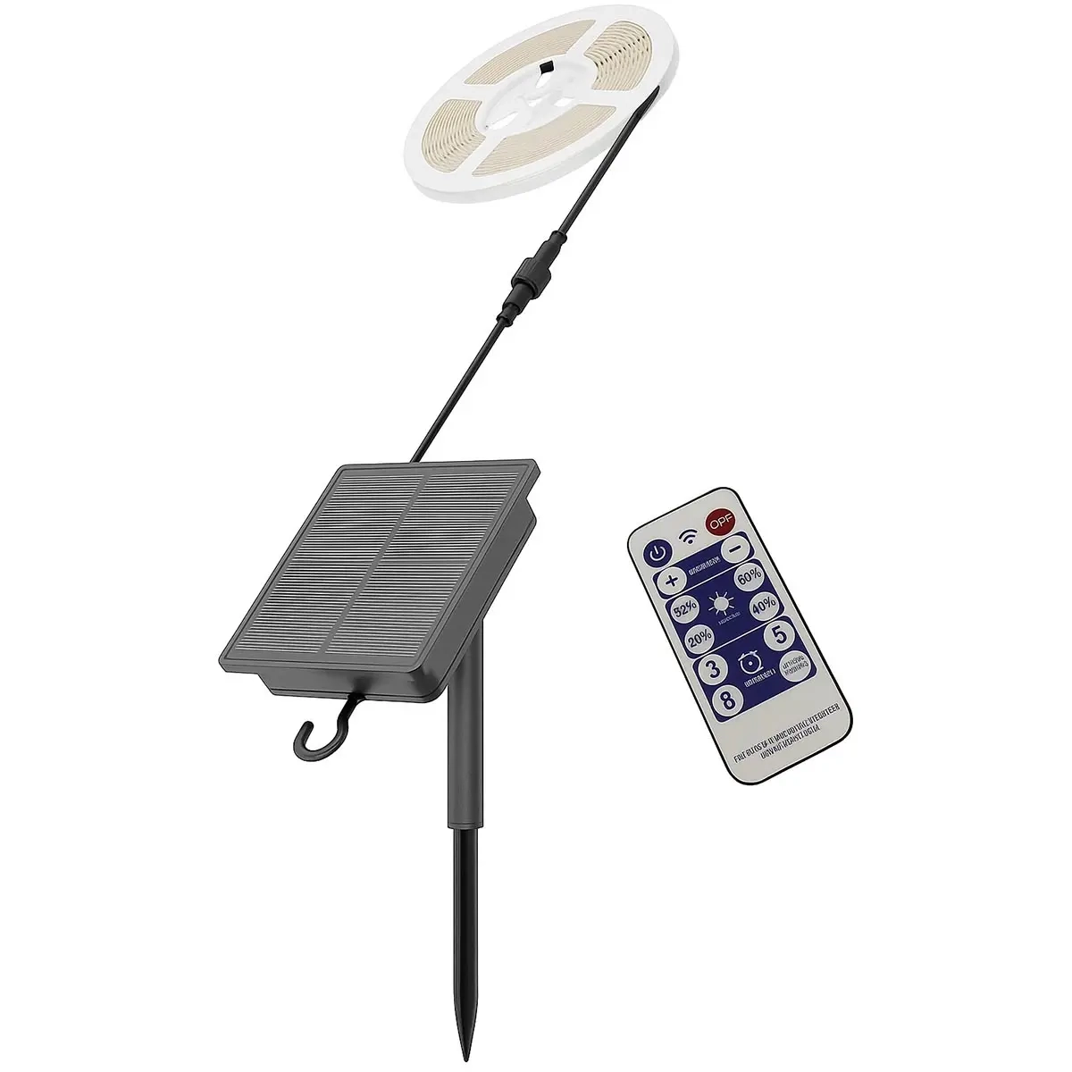 LED-Streifen Solar 2m IP44 4000K 1,2W - Solarbeleuchtung - 6418536037539 - 0
