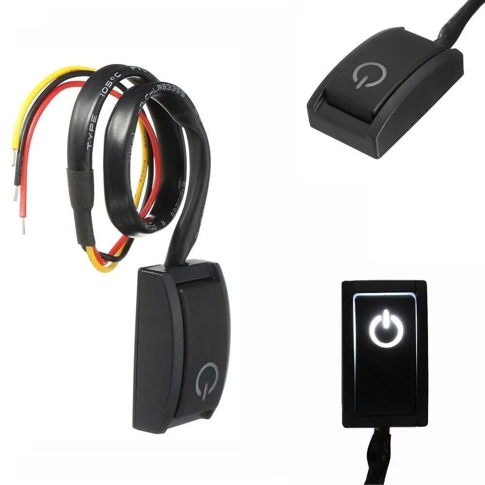 Drucktastenschalter Ein / Aus 12V mit Beleuchtung - Auto-Schalter - 6419774007834 - 1