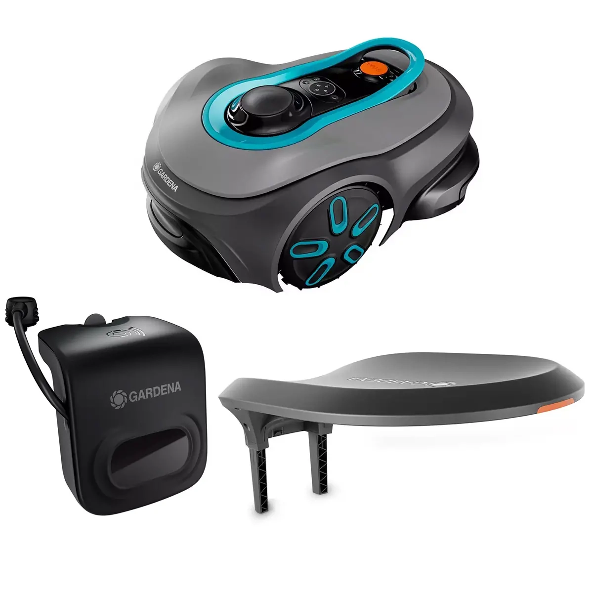 Gardena smart SILENO free 800 med garage och kollisionssensor - Gräsklippare och robotgräsklippare - 6438471351880 - 0