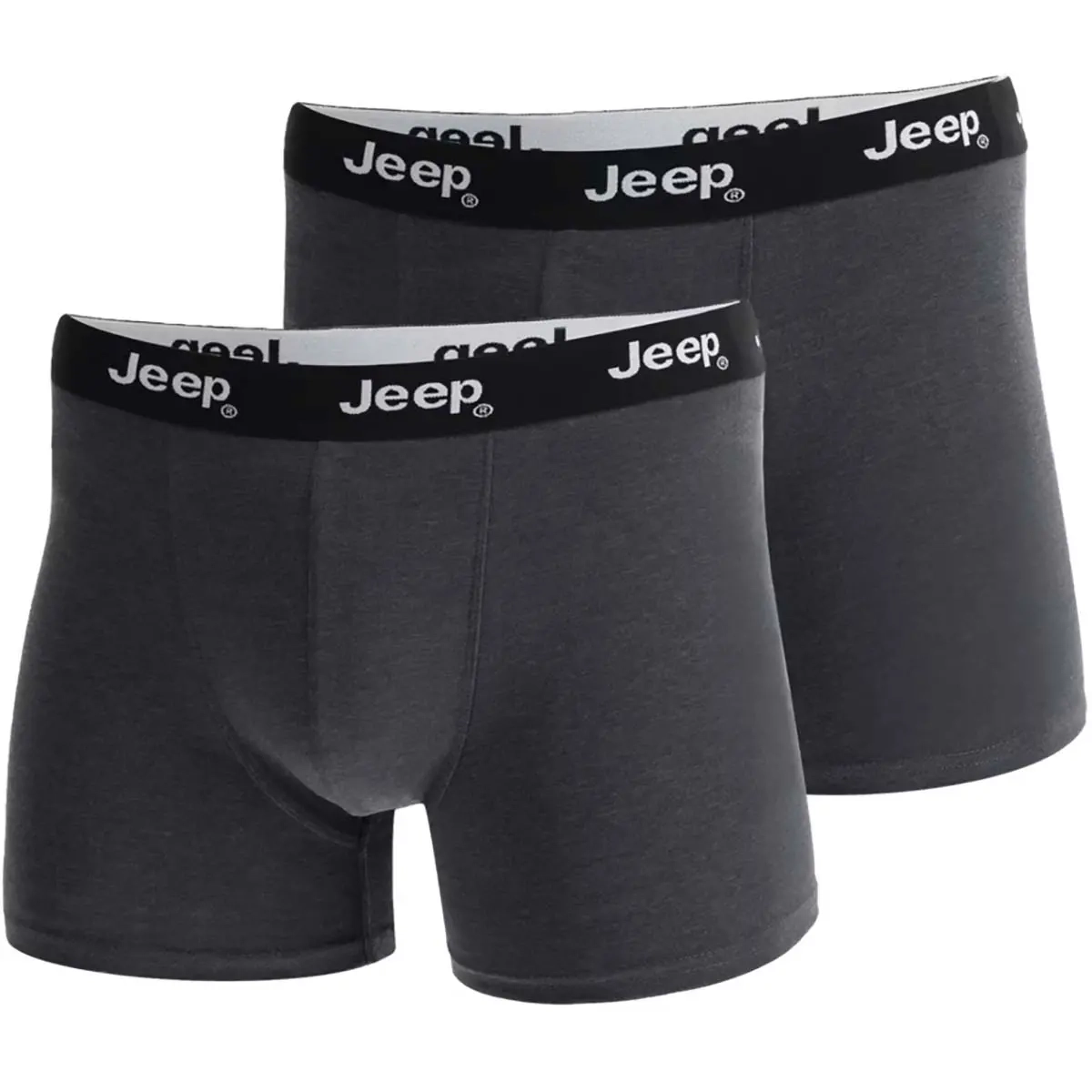 Herren Boxershorts Jeep grau XL 2 Stück - Hosen, Shorts und Unterhosen - 8054216992521 - 0