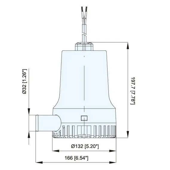 Bilgepumpe 24V 8700 LPH - Bootsentwässerungspumpen - 1800-0836-24V - 2