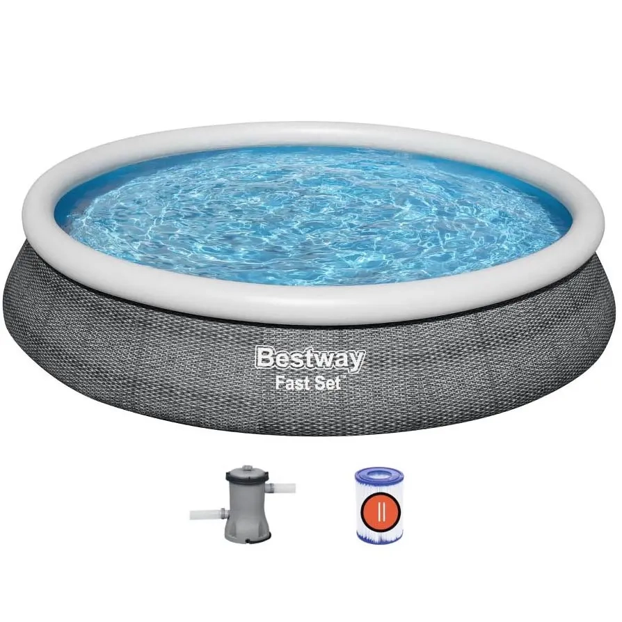 Aufstellpool Fast Set 457 cm mit Pumpe Bestw - Schwimmbecken und Poolzubehör - 6942138951493 - 0