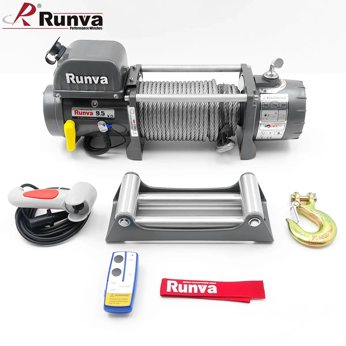 Seilwinde Runva EWX9500Q 4309 kg mit Stahlseil - Auto-Winden - 48776565545 - 1