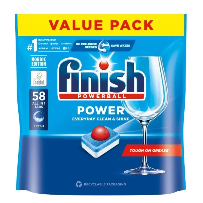 Finish Power Geschirrspültabs 58 Stück - Spülmittel - 5714970007987 - 0