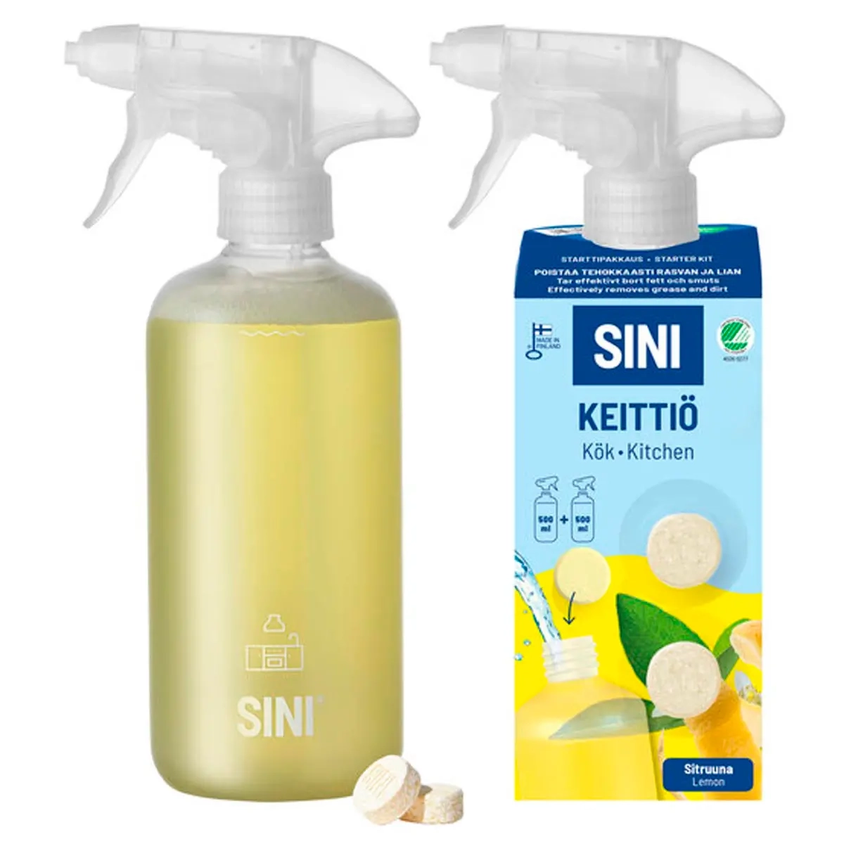 Sini Starter-Set Küchen-Spray - Reinigungstücher und Waschschaumstoffe - 6423800070228 - 0
