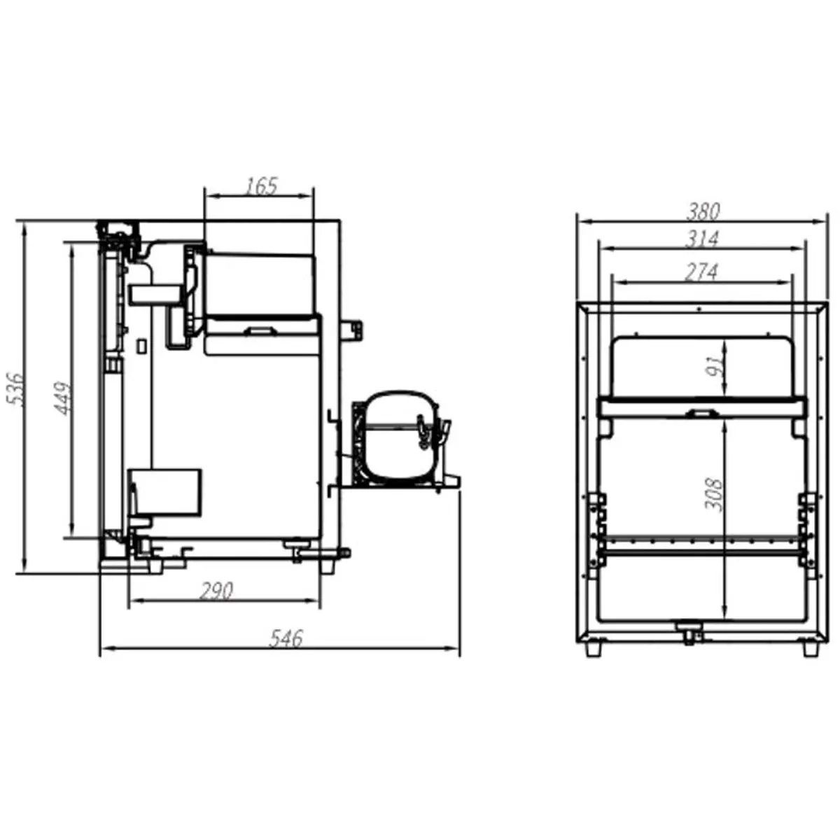 Kompressor-Kühlschrank 40L 12V / 24V Frezz - 12V Kühlschränke und Gaskühlschränke - 6438014301501 - 4