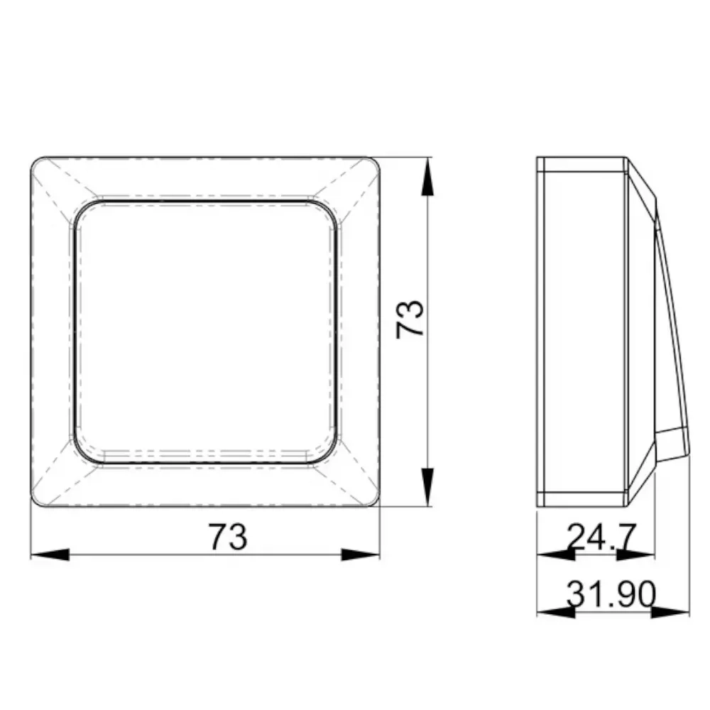 Kupplung 1/6 Oberfläche IP20 Opal Pro Schwarz - Schalter und Dimmer - 6438056309206 - 1