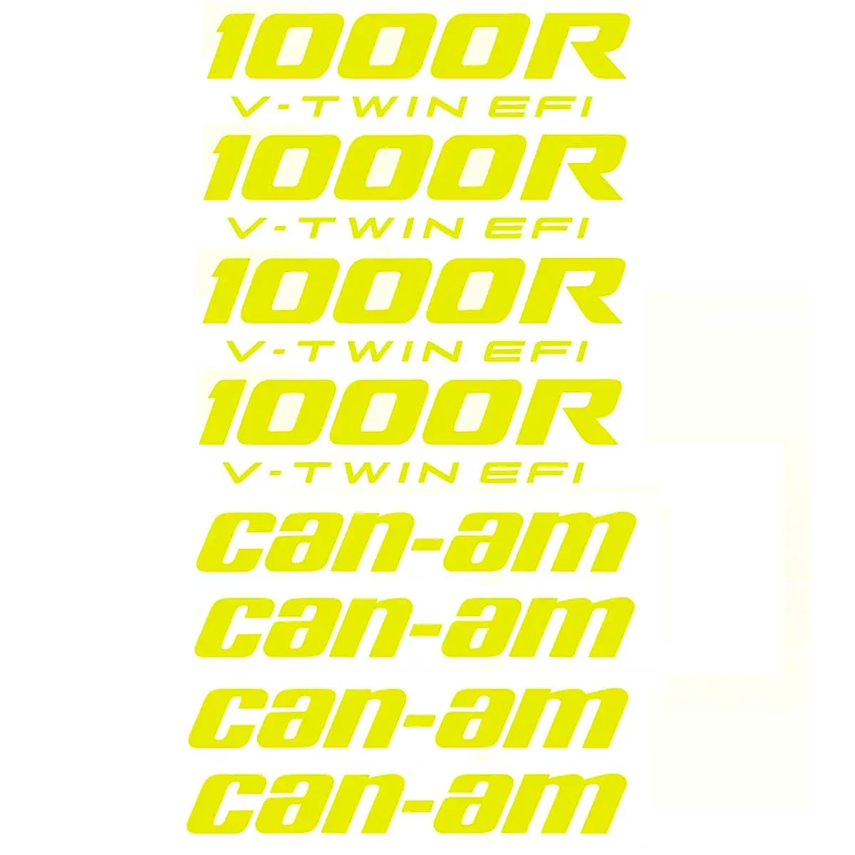 Aufkleberset Can-am 1000R 20cm 8-teilig Neon k - Aufkleber für Motocross und Moped - 6438471340228 - 0
