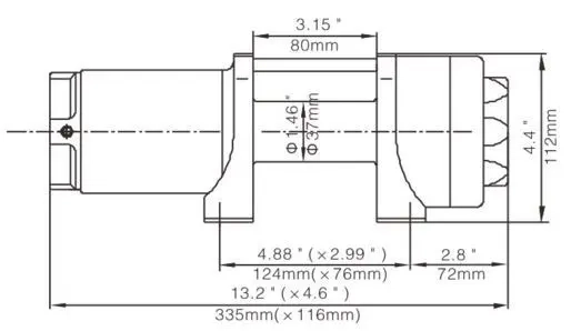 Seilwinde 1588 kg mit Seil 12V Runva Super D - Winden für ATV - 48776565776 - 4