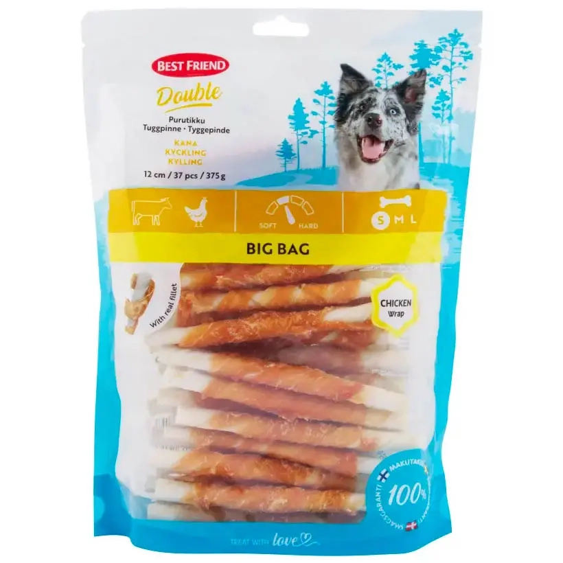 Hundekaustange Huhn 12cm 37 Stück 375g - Hundekauknochen, Kauknochen und Kaurollen - 5700551171918 - 0