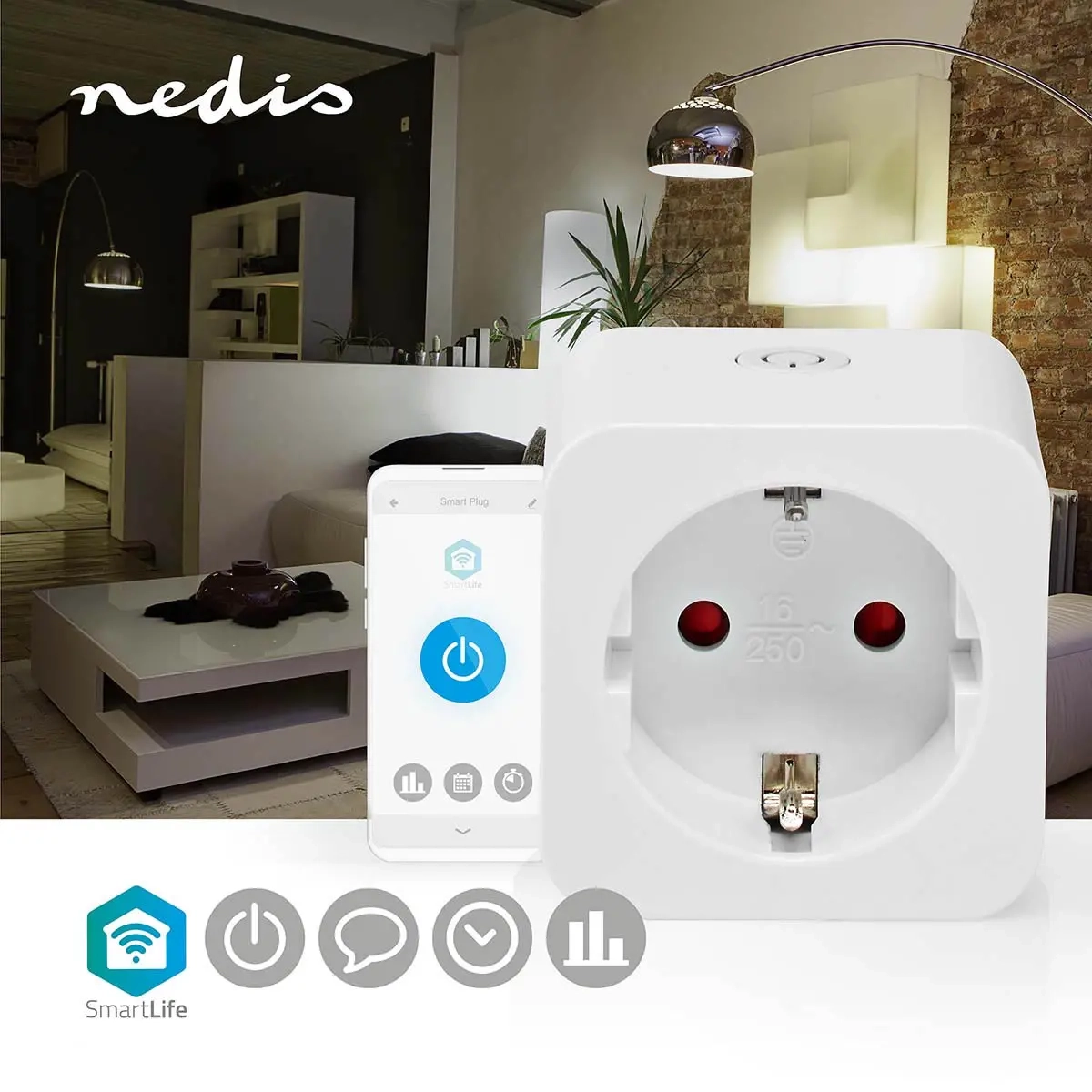 Intelligente Steckdose WiFi SmartLife 3680 W - Fernbediente Steckdosen - 5412810335046 - 0