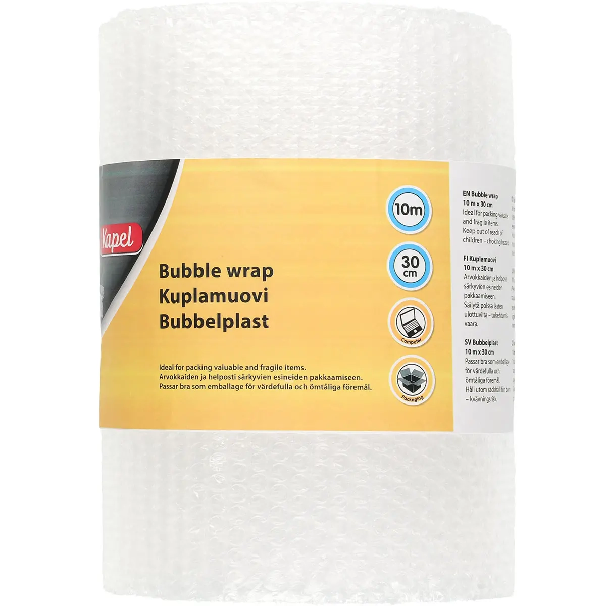 Luftpolsterfolie 10 m x 30 cm - Kartons und Verpackungsmaterial - 6410416436241 - 0