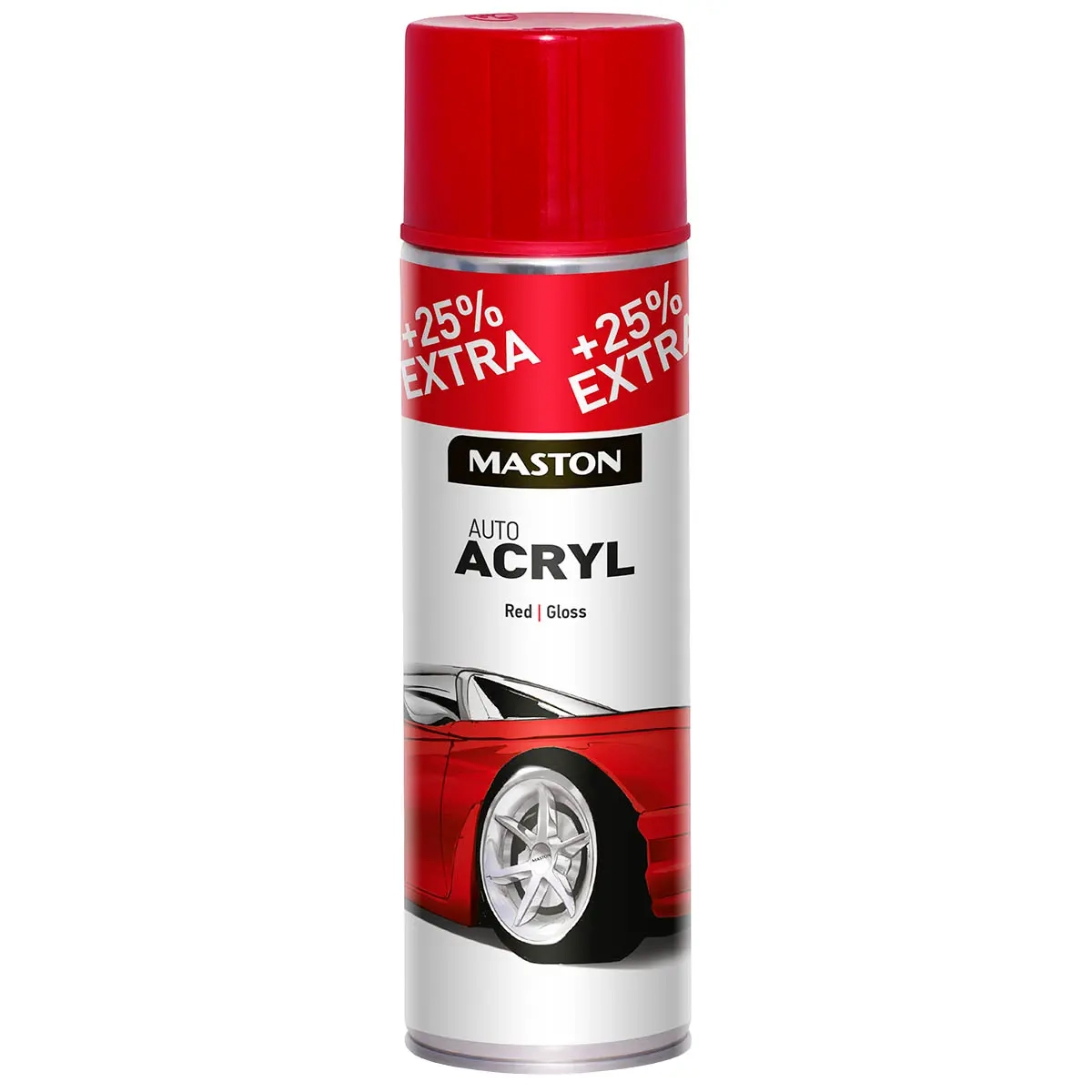 Maston Auto Acryl glänzendes Rot 500 ml - Farben und Sprühfarben - 6412490025069 - 0