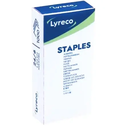 Heftklammern 1000 Stück 24/6 Lyreco - Scheren, Hefter und Locher - 6420618441943 - 0