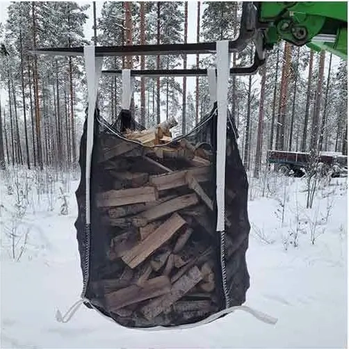 Kaminholzsäcke 1,5m³ Roka Log-1500 schwarz HD - Holzsacke und Holzschubkarren - 6430079600339 - 2