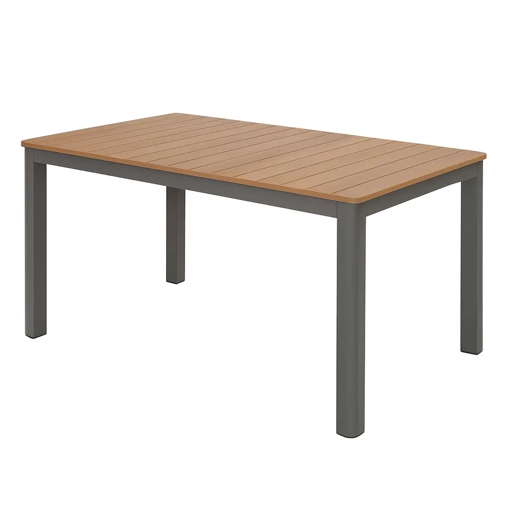 Terrassengarnitur Form Grau 160 cm 6+1 - Gartenmöbel - 6438471340037 - 1