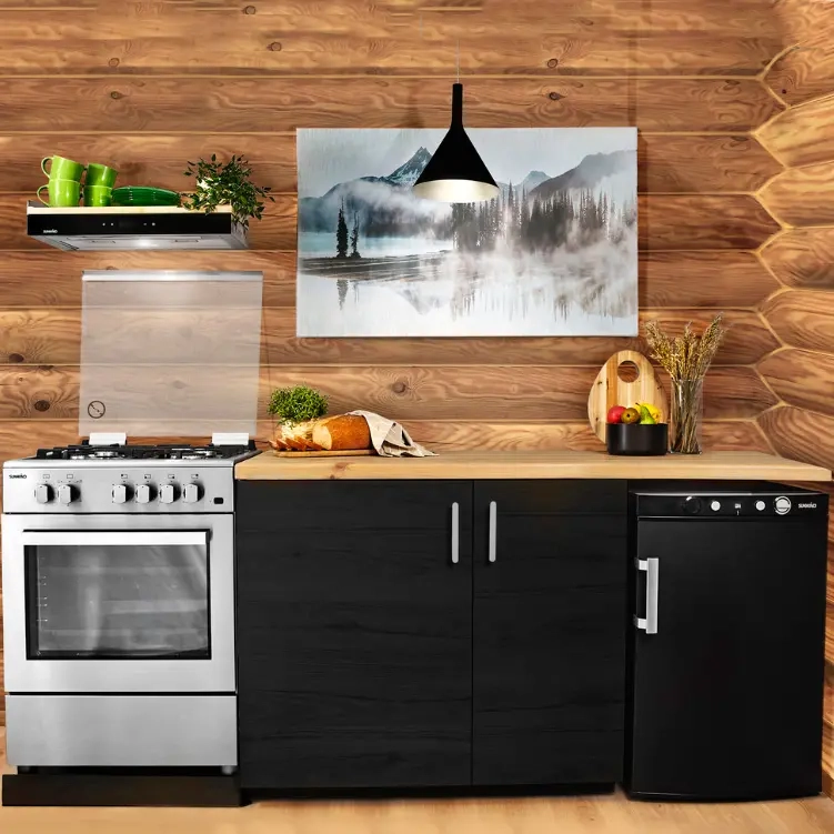 Gas-Kühlschrank 100l Ventus TC Black - 12V Kühlschränke und Gaskühlschränke - 7028640057362 - 1