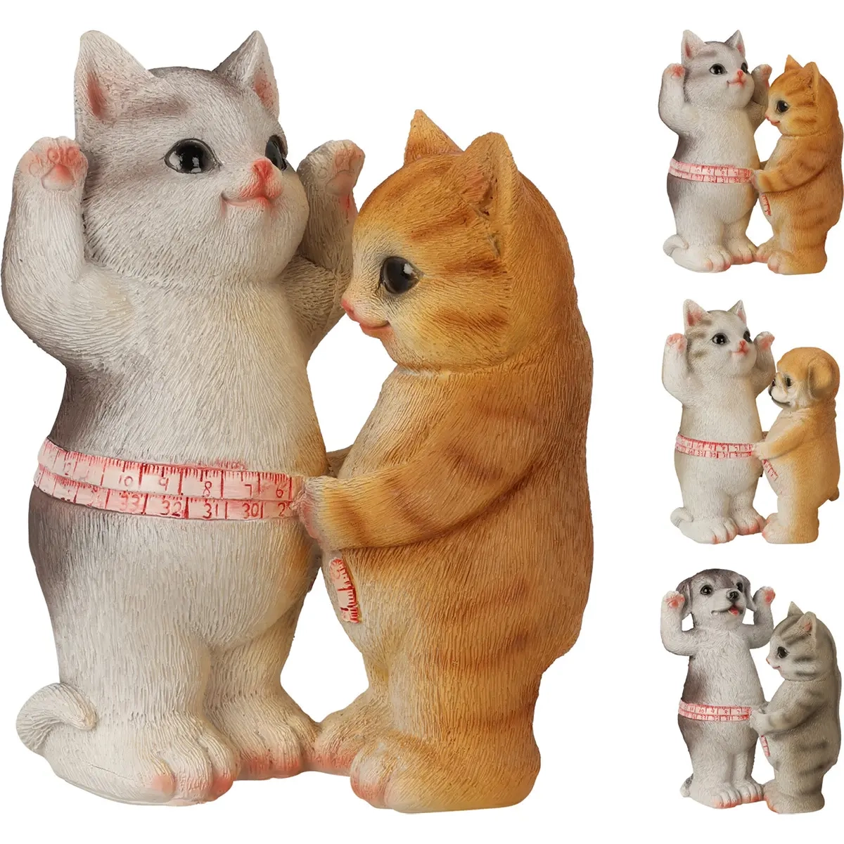 Katze und Hund Statue Sortiment - Gartenfiguren - 8720573934381 - 1
