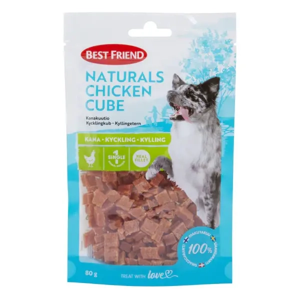 Hähnchenwürfel Best Friend Naturals 80g - Hundesnacks und Delikatessen - 5700551172441 - 0
