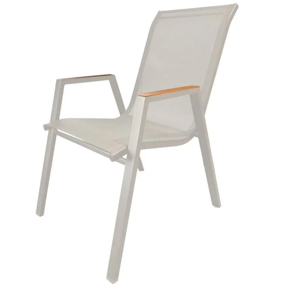 Terrassenstuhl Sandy Grau Teak Bistro 90 cm - Gartenmöbel - 5714988081221 - 0