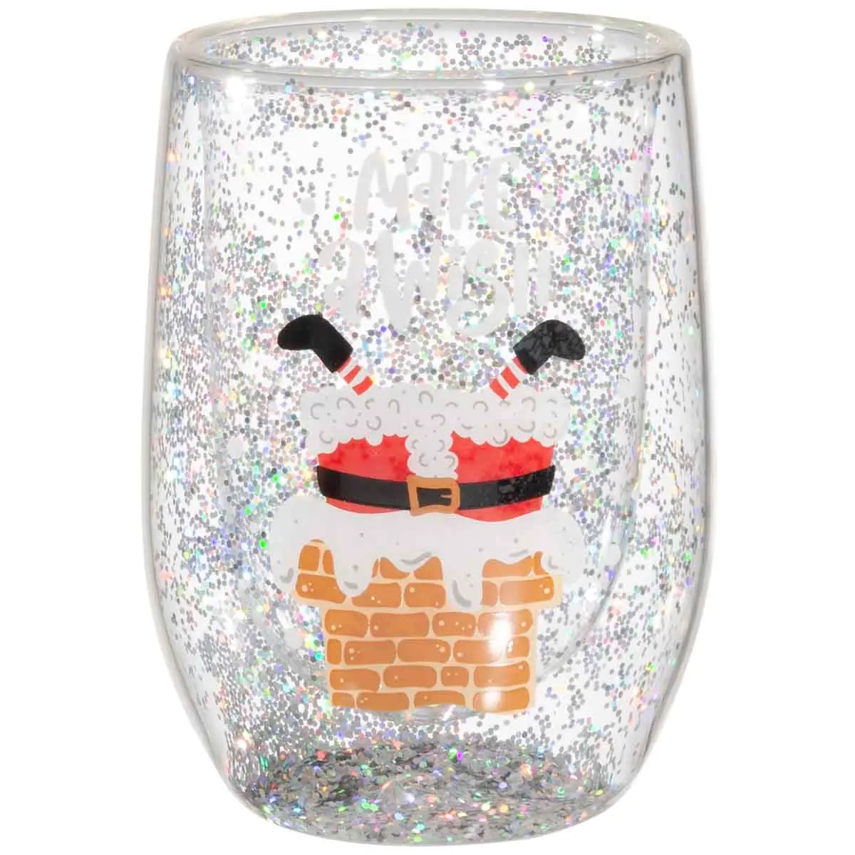 Weihnachtsglas Santa im Schornstein 30 cl - Tassen, Gläser, Teller und weiteres Geschirr - 6410416504568 - 0