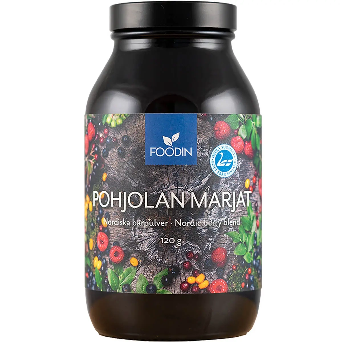 Nordiska bär bärpulverblandning 120g Foodin - Vitaminer och pulver - 6430055218824 - 0