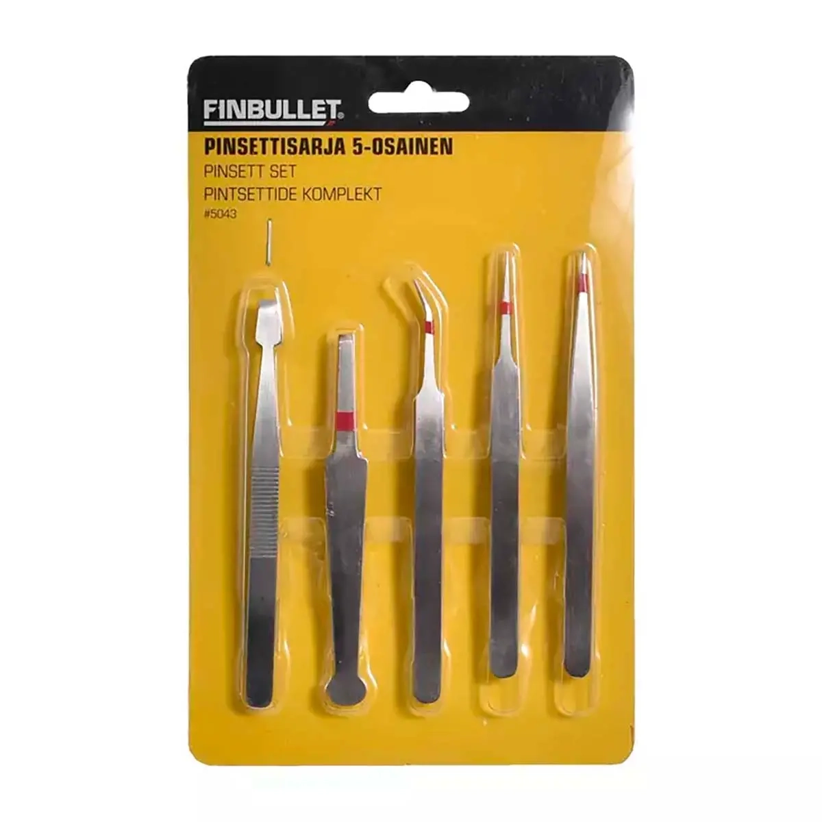 Pinzetten-Set, 5-teilig - Pinzetten sowie Greif- und Ritzhaken - 6438152050439 - 1
