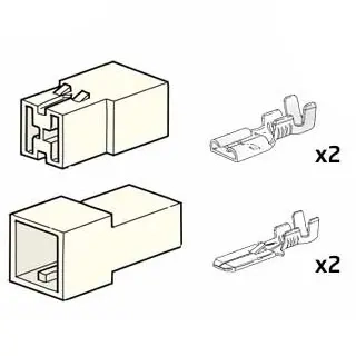 Anschlussdosensatz 2-polig Stecker und Buchse - Elektrische Steckverbinder für Autos - 6438255202018 - 0