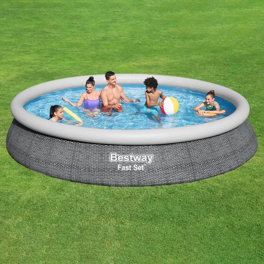 Aufstellpool Fast Set 457 cm mit Pumpe Bestw - Schwimmbecken und Poolzubehör - 6942138951493 - 1