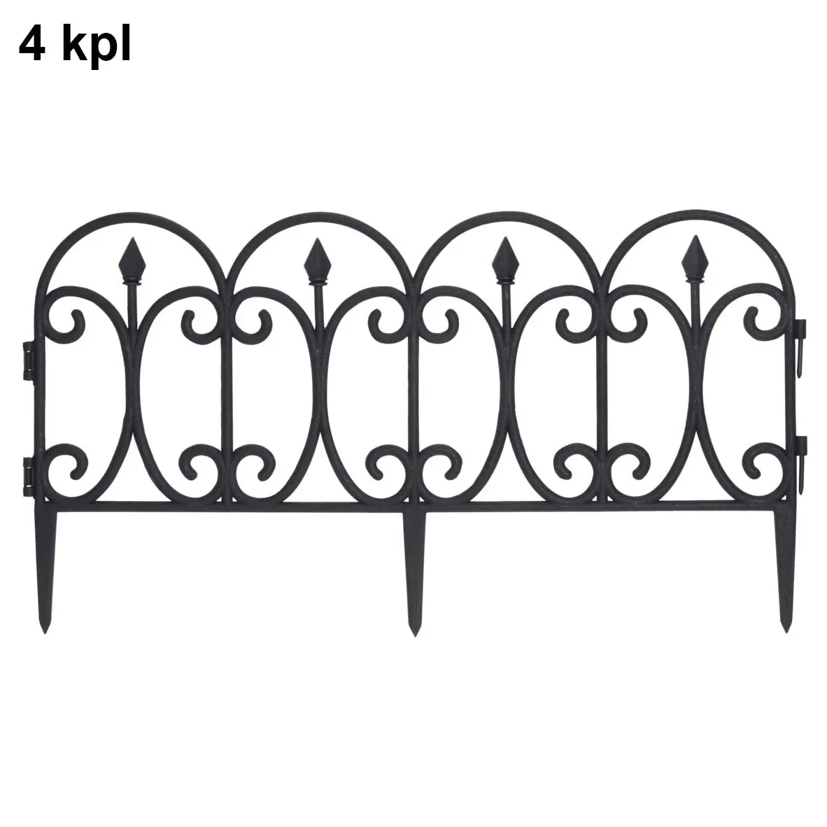 Dekorativer Zaun 60x30cm 4 Stück - Rasenkante und Kunstrasen - 8719202549423 - 1