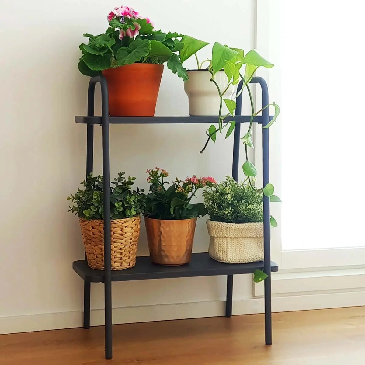 Blumenständer Palma Grau 66 cm - Blumenständer und Blumenregale - 8719987795534 - 1