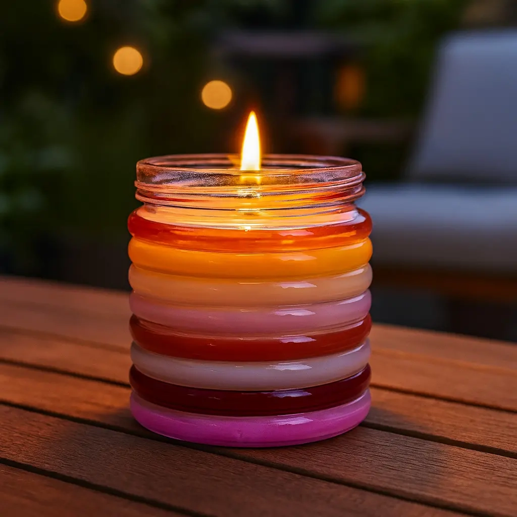 Kerze Spirale im Glasbehälter 12 cm Zitrone - Stumpenkerzen - 8721037423359 - 1