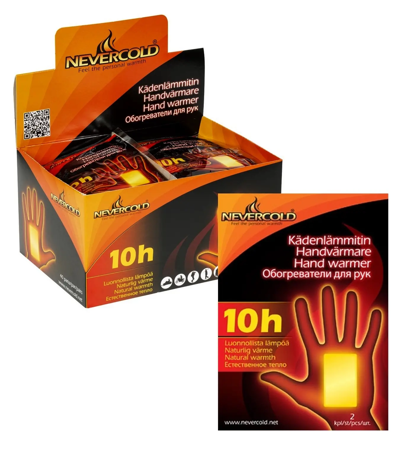 Handvärmare Nevercold 10h – 40 par (80 st) - Handvärmare och fotvärmare - 6430038642035 - 0