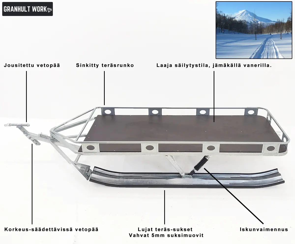 Schlitten für Schneemobil 80x260cm - Schlitten für Schneemobile - 6438168024790 - 3