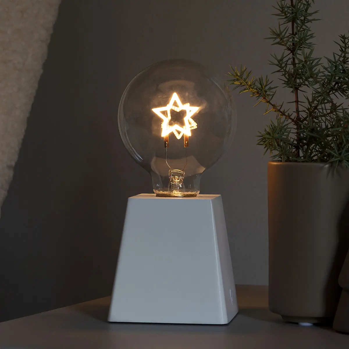 Tischlampe Stern 17,5 cm mit Timer - Tischdekorationen mit Beleuchtung - 7318301813209 - 0