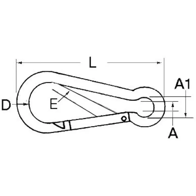 Karabinerhaken 5mm V2A Osculati - Schäkel, Bolzen und Kausche - 8033137018749 - 1
