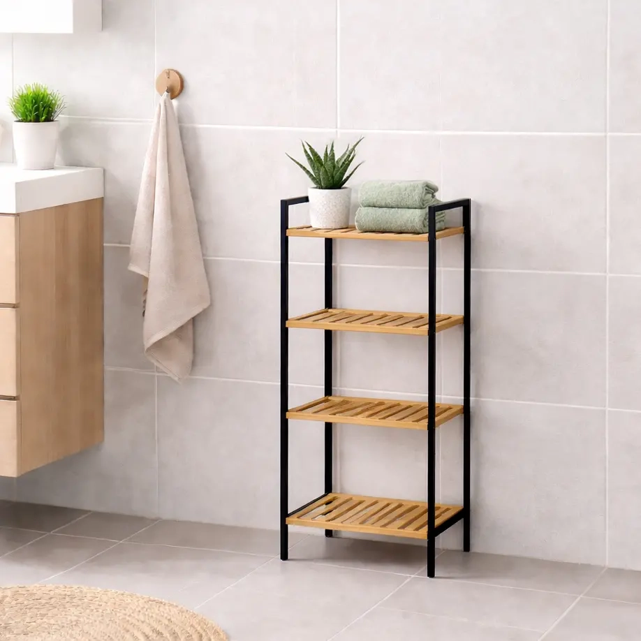 Dekoregal Korfu Bambus 4-stufig - Wandregale und Regalsysteme - 8719987094521 - 1