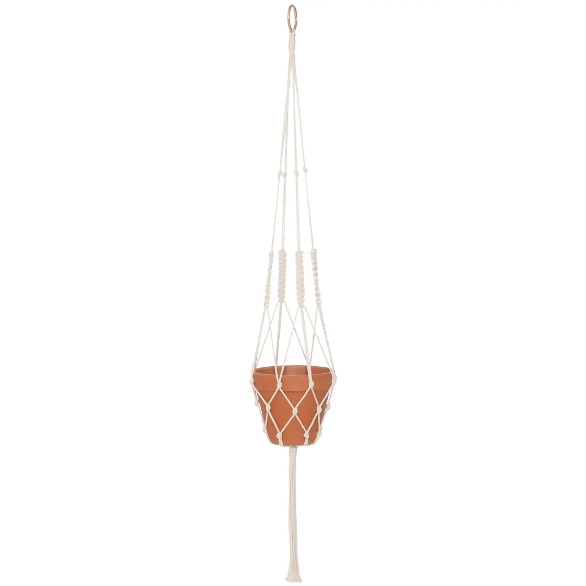 Hängetopf 107 cm naturweiß - Hängeampeln und Haken für Hängeampeln - 6410416452357 - 0