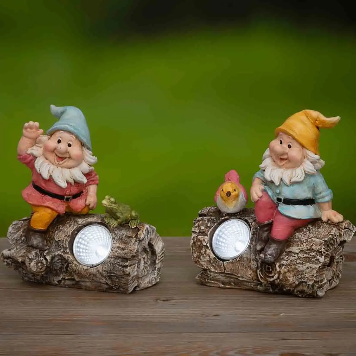 Blauer Gartenzwerg mit Solarlicht 14 cm - Gartenfiguren - 6410416463421 - 1