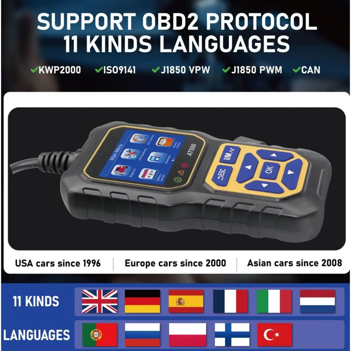 OBD II Fehlercode-Lesegerät Heed Pro - Auto-OBD-Fehlercode-Lesegeräte und Tester - 6438014379869 - 1