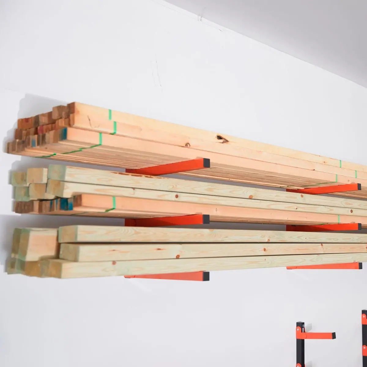 Holzlagerregal 2-teilig 150 kg - Regalschienen, Regalträger und Rohre - 6418536037362 - 1